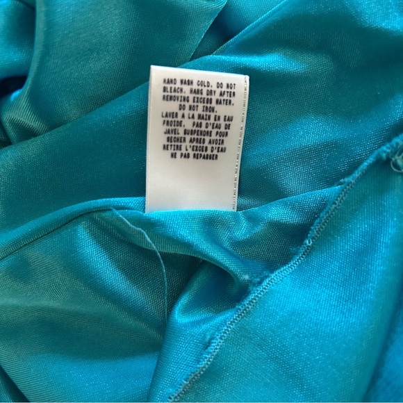 Guess Aqua Blue and White Sleeveless Maxi Sundress SZ S - Picture 7 of 7